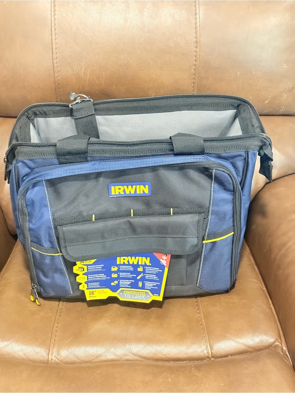IRWIN Blue and Black Professional Duffel Tool Bag